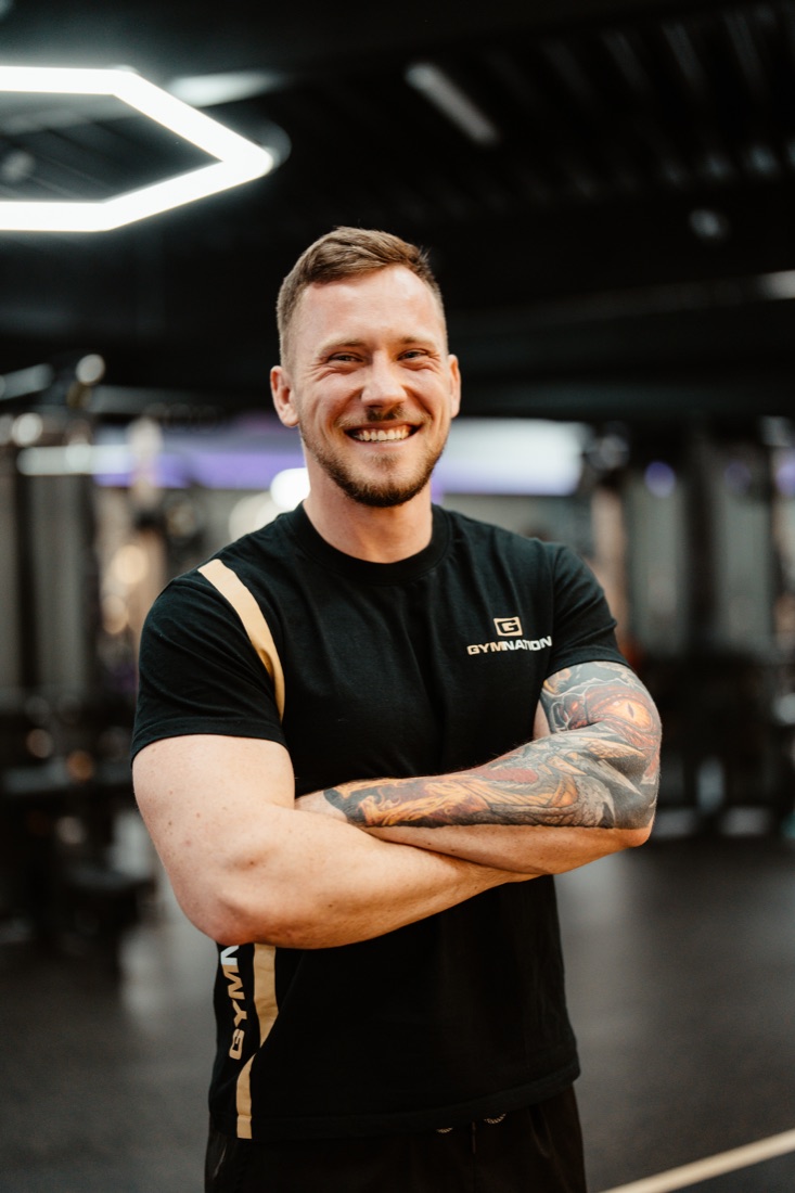 David Mařák, osobní trenér a výživový poradce, v Gymnation Brno